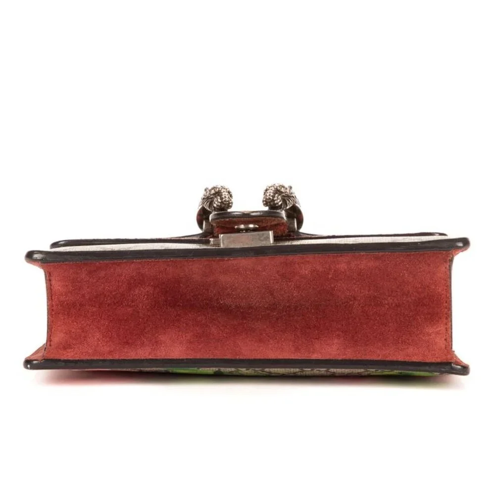 Gucci Blooms Dionysus Beige Burgundy Supreme Canvas Shoulder Bag - Picture 6 of 10